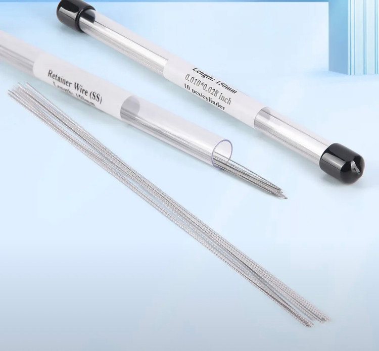 جنس سیم ریتینر از آلیاژ فولاد ضدزنگ گرید پزشکی برای جلوگیری از خوردگی