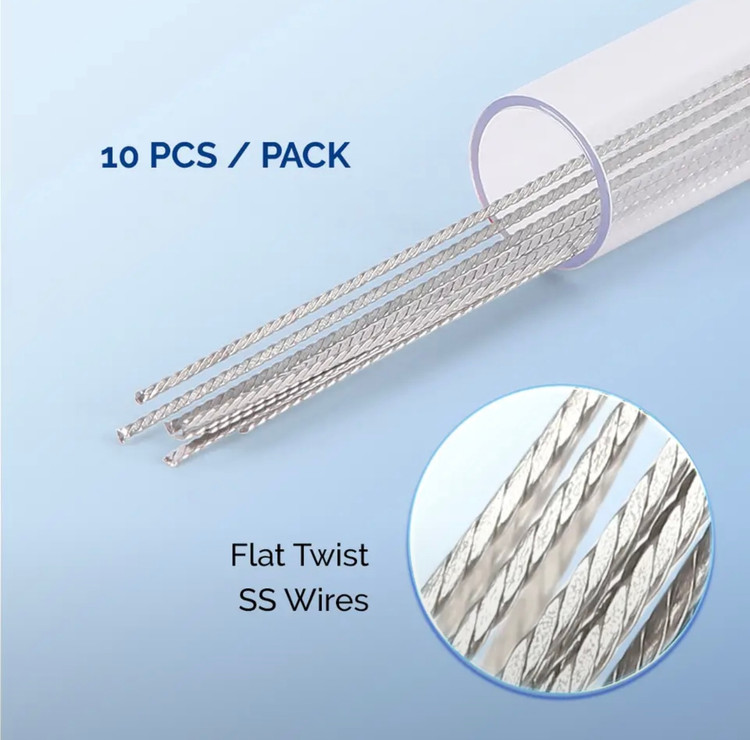سیمهای ریتینر بافته شده در طول 6 اینچ آماده برای برش و شکلدهی