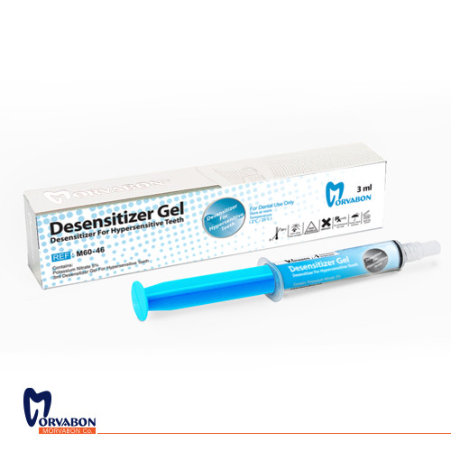 تیوب یا سرنگ حاوی ژل ضدحساسیت دندانپزشکی مروابن برای اعمال موضعی
