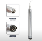 نمای نزدیک از طراحی ارگونومیک و سبک هندپیس اسکیلر برای راحتی دندانپزشک در حین کار