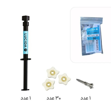 بستهبندی کیت پالیش کوچک لوسیدا دیاشاین شامل خمیر الماس و ابزارهای پالیش