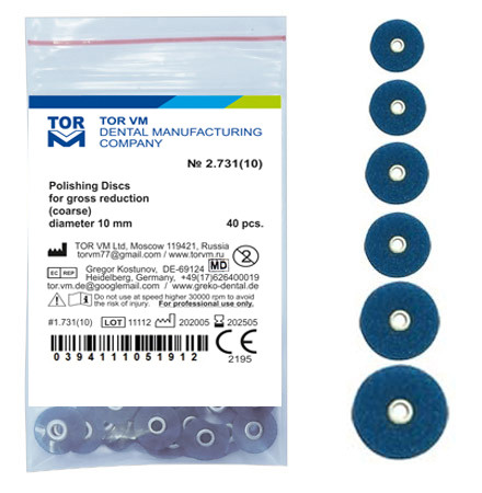 دیسک پرداخت کامپوزیت صورتی TOR VM برای مرحله براقیت نهایی ترمیم