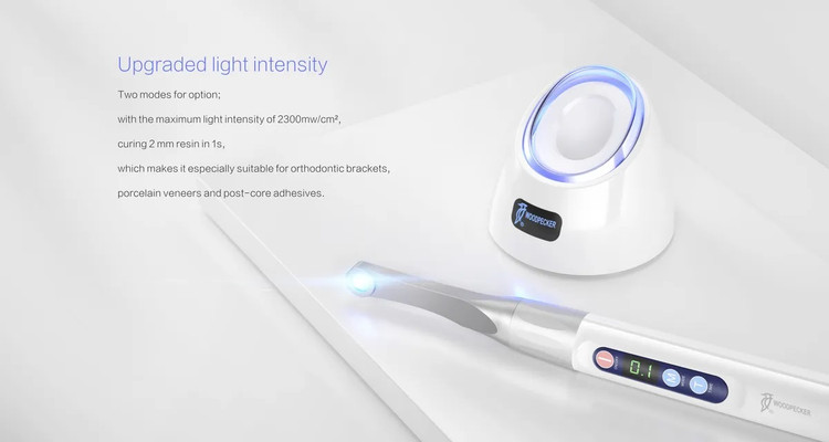 تصویر شماتیک از کیورینگ ۱ ثانیهای با شدت نور ۲۵۰۰ میلیوات بر سانتیمتر مربع.