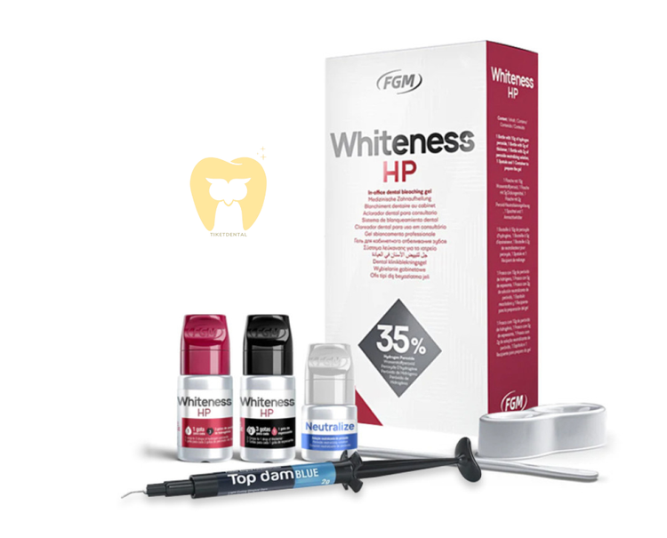 کیت بلیچینگ شیمیایی مطبی سه بیماره اف جی ام