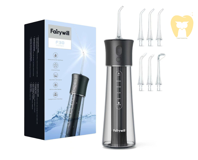 دستگاه واترجت بی سیم F30 با طراحی ارگونومیک و رنگ آبی.