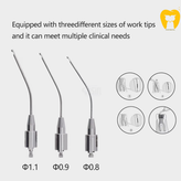 شماتیک مقطع دندان مولر با فایل شکسته گیر کرده در انتهای کانال ریشه، نشان دهنده کاربرد کیت.