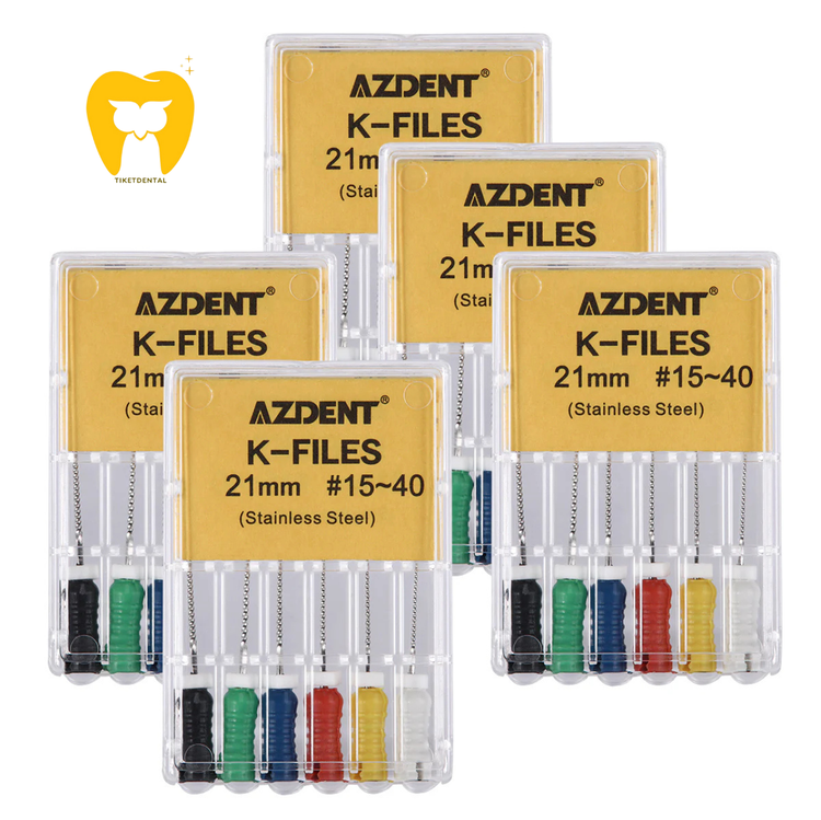 بستهبندی کافایلهای Azdent در سایزها و طولهای مختلف.