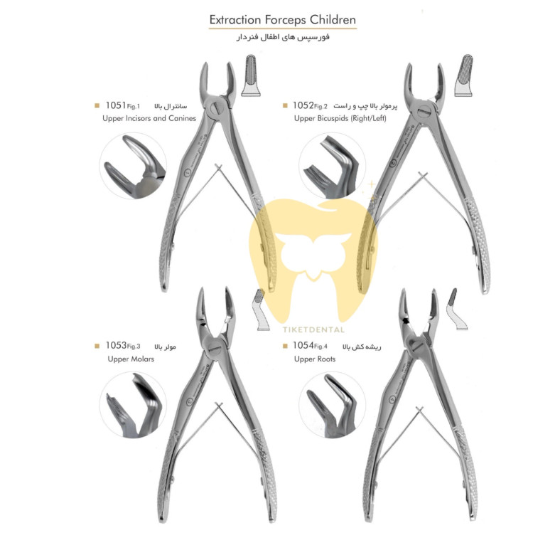 خرید فورسپس اطفال فنردار فتاح طب استیل ضد زنگ