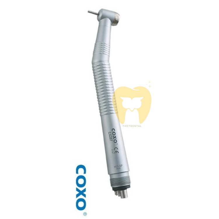 توربین دندانپزشکی سرعت بالا مدل CX207 کوکسو با پوش باتن و اتصال 4 سوراخه