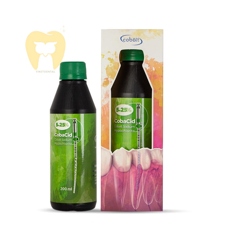 محلول سدیم هیپوکلریت ۵.۲۵ درصد کبالت | ضدعفونی کننده قوی و انحلال دهنده بافت پالپ در درمان ریشه
