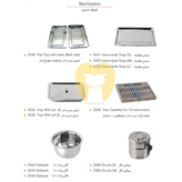 ظروف استیل دندانپزشکی- سینی درب دار دندانپزشکی