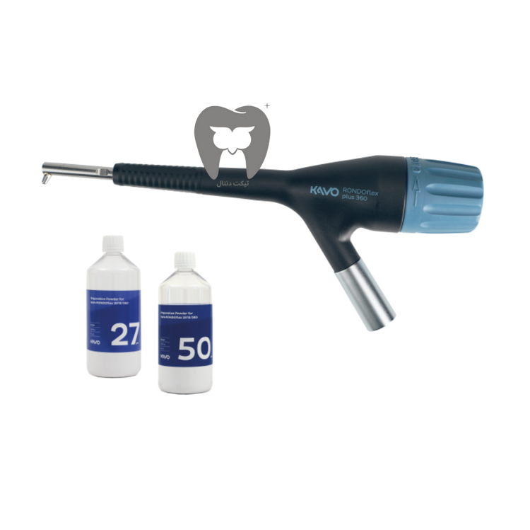 نمای نزدیک از نازل ظریف دستگاه RONDOflex برای برداشتن پوسیدگیهای سطحی.