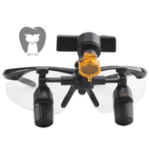 جزئیات عدسی لوپ دندانپزشکی با بزرگنمایی X برابر و فریم سبک تیتانیومی