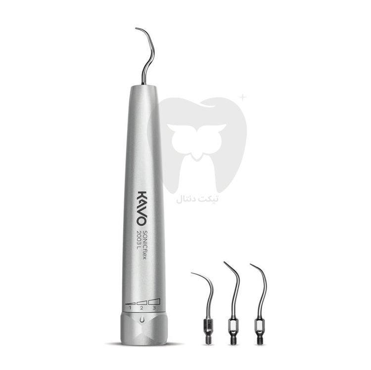 هندپیس اسکیلر سونیک فلکس کاوو 2003 L متصل به کوپلینگ نوری.