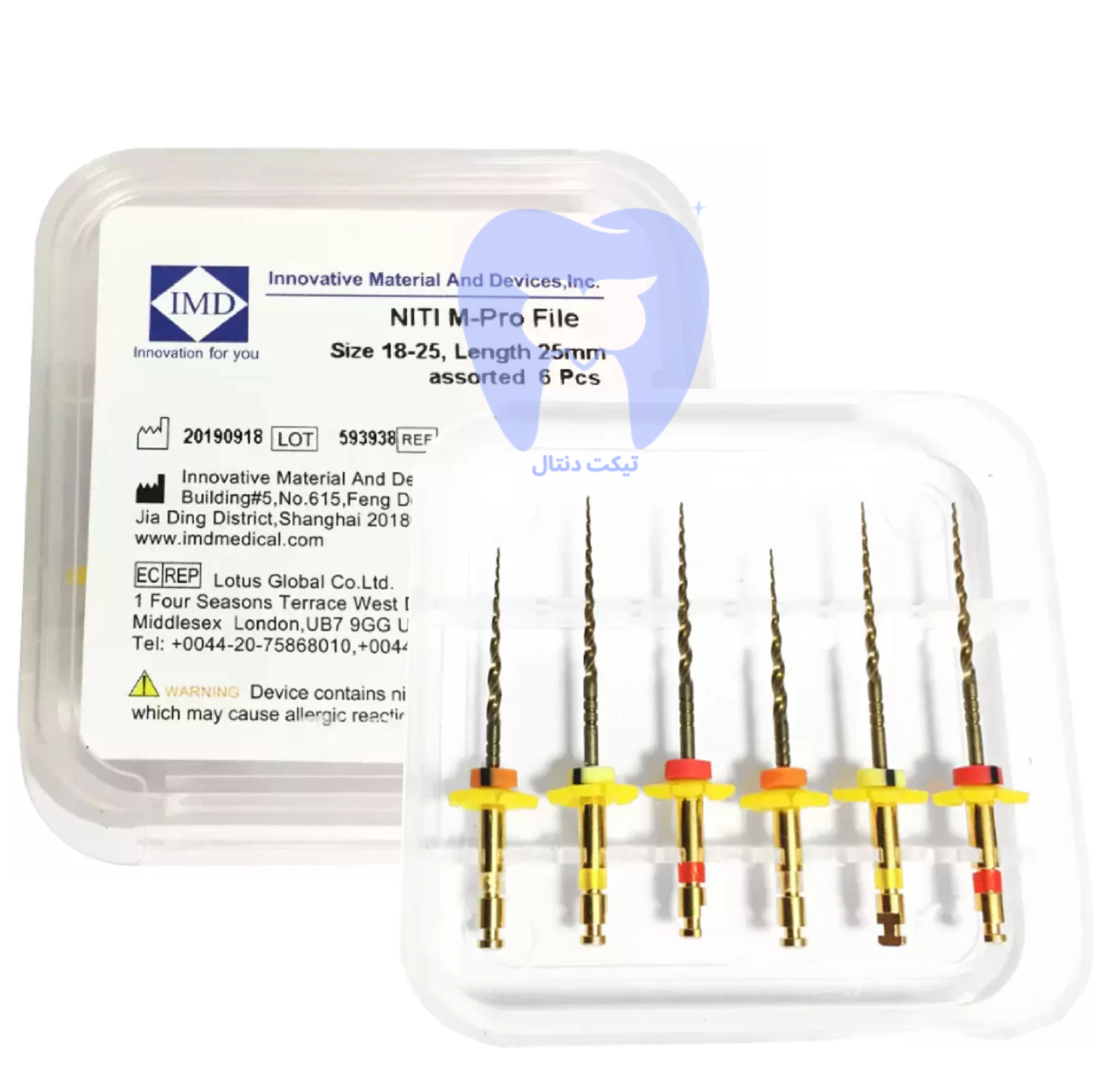 فایل روتاری درصدی طول 25 IMD MPro Niti سیستم سه فایلی