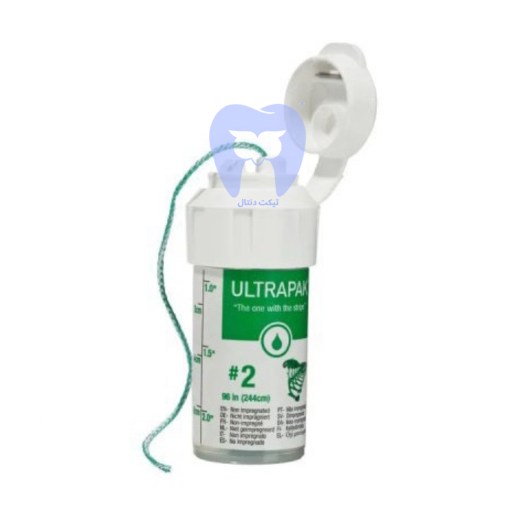 نخ رترکشن Ultrapak برای باز کردن شیار لثه قبل از قالبگیری دقیق