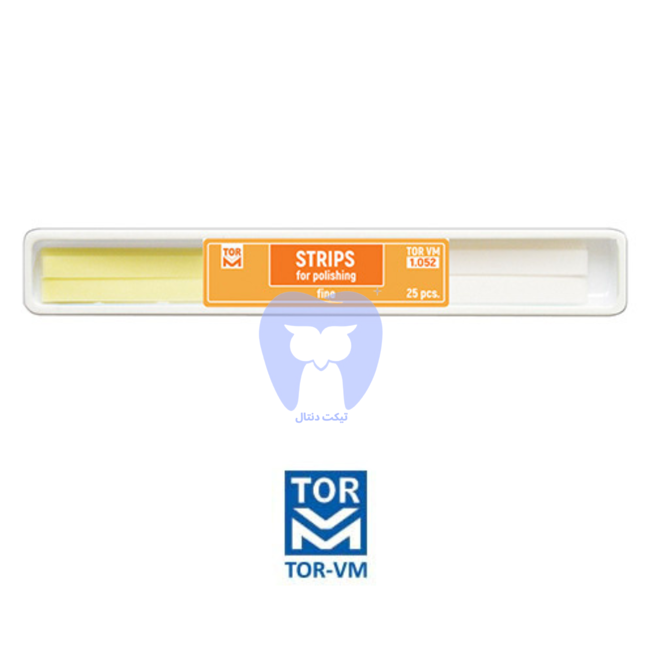 نوار پالیش TORVM 1.052 با دانه بندی فوق‌العاده ظریف در حال حرکت روی مارجین ترمیم کامپوزیت