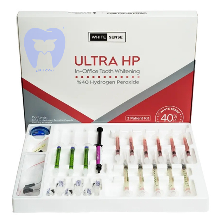 بستهبندی کیت بلیچینگ مطب White Sense Ultra HP 40%.