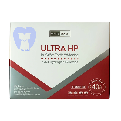 کیت بلیچینگ White Sense Ultra HP 40% به عنوان ابزاری اقتصادی و با کیفیت برای سفید کردن دندان.