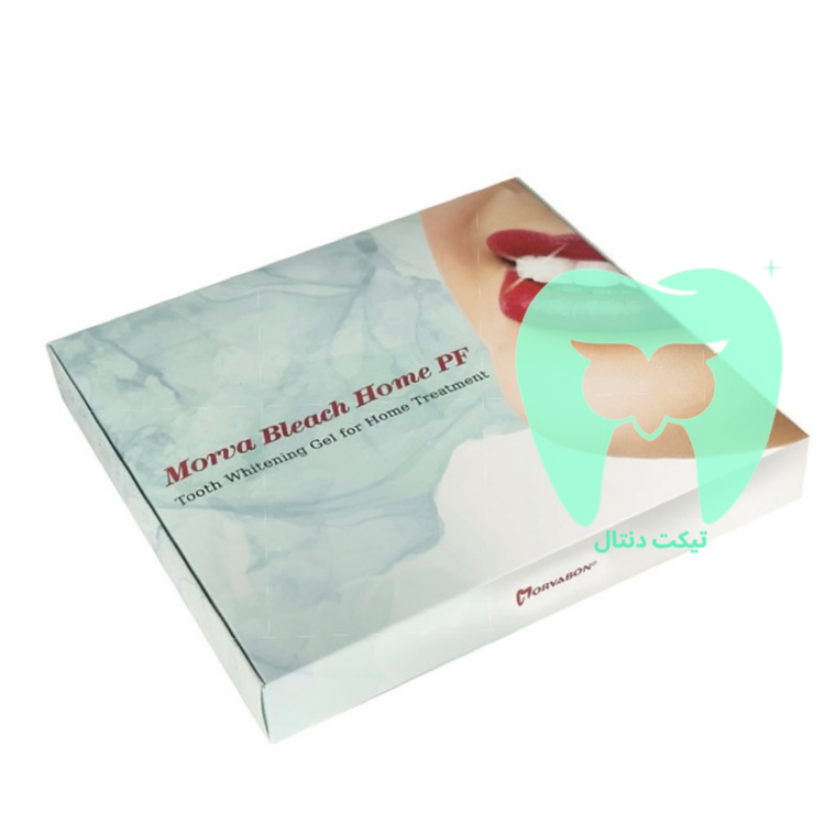 بستهبندی کیت هوم بلیچینگ مروابن Morva Bleach Home شامل سرنگها و تریها.