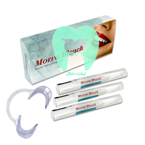 بستهبندی کیت قلم بلیچینگ مروابن شامل ۳ قلم و دهان بازکن.