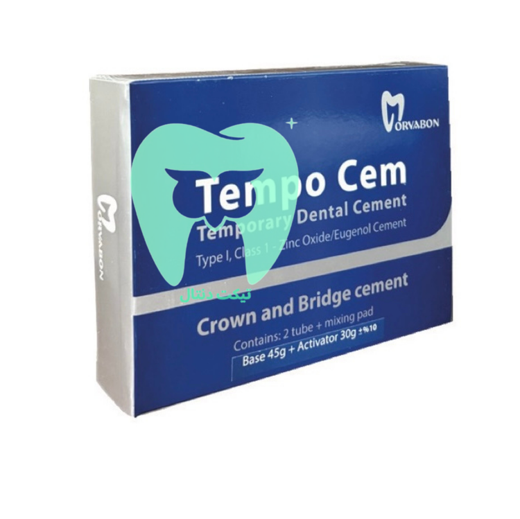 بستهبندی کیت سمان موقت مروابن Tempo Cem (شامل بیس و کاتالیست و پد میکس).