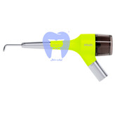 هندپیس ایرفلو KaVo PROPHYflex 4 به رنگ لیمویی (زرد-سبز) با ظرف پودر متصل.