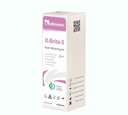 بلیچینگ آفیس 35% هیدروژن پروکساید+ محافظ لثه + ضد حساسیت X-Brite II نیک درمان